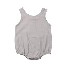 Load image into Gallery viewer, Modern Retro Summer Newborn Baby Girl / Boy Sleeveless Button Bodysuit Outfits Set Romper In elegant Deisgn

