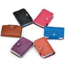 Load image into Gallery viewer, New Arrival Genuine Leather Business Card Case Women's ID Bag Female Credit Card Holder 26 Bank Cards Slots For Men
