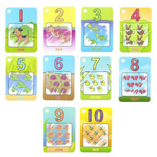 Load image into Gallery viewer, New Magic Doodle Card Water Drawing Card Kids Learn Number/Color/Shape in English 8/10 Pcs with 1 Pcs Water Pen Coloring Toy
