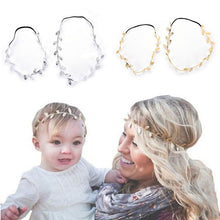 Load image into Gallery viewer, Luxury Modern Gold Silver Leaves Hairbands Summer Hair Accessories Bridal Trendy Jewelry For Mother and  Daughter
