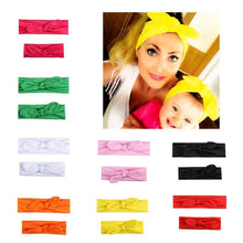 Load image into Gallery viewer, Mother &amp; Baby Hair Bands Kids Headband Parent-kid Rabbit Ear Knot Headwear Turbans Hair Accessories Set
