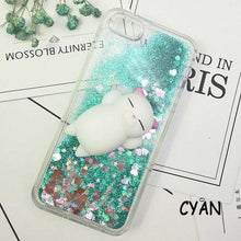 Load image into Gallery viewer, 3D  Cat Case For Iphone 5s Se 7 7 Plus Case Liquid Quicksand Glitter Silicone Case For Iphone 8 8 Plus X 6 6s Cover  Rubber Silicone Phone Case
