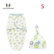 Load image into Gallery viewer, Baby Swaddle Blanket With Cap Swaddle Wrap Swaddling bag  Baby Sleeping Bag
