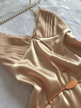 Load image into Gallery viewer, Lisacmvpnel PIJAMA New V-Neck rayon silk women's sleepwear spaghetti strap lace sexy pajama set
