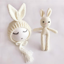 Load image into Gallery viewer, Modern Baby Cap Deer Design Handmade Crochet Deer Costume Set Knitted Hats And Toy For Girls and Boys Kids
