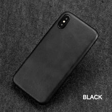 Load image into Gallery viewer, Ultra Thin Phone Cases For iPhone 13 6 7 14Plus XS Max Cover Leather Skin Soft Silicone Case For iPhone XR X 11 12 Pro Case Anti-Scratch iPhone Xs max Cover Genuine Leather iPhone Cases for iPhone
