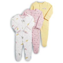 将图片加载到图库查看器，3pcs Set Baby Romper Newborn Sleep suit Flower Baby Rompers Infant Baby Clothes Long Sleeve Newborn Jumpsuits Pajamas for Kids

