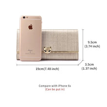 Load image into Gallery viewer, FOXER Brand Women's Split Leather Long Wallet Lady Luxury Clutch Bags Coin Purse Female Fashion Credit Card Holder Festival Gift
