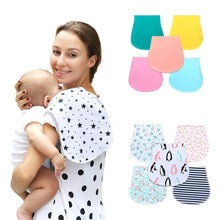 Load image into Gallery viewer, New Baby 100% Cotton Three Layers Waterproof Lightweight Natural Burp Curved Bibs For Baby Accessories
