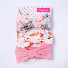 Load image into Gallery viewer, Modern 3PCS Set Floral Bows Baby Headband Dot Bowknot Cotton Hair Band Girls Hair Accessories For Girls
