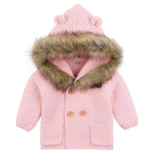 Load image into Gallery viewer, Winter Fashionable Sweaters For Baby Cardigans Autumn Hooded Newborn Knitted Jackets Cartoon Bear Children Long Sleeve Clothing
