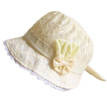 将图片加载到图库查看器，Baby Girl Summer Outdoor Beach Floral  Lovely Lace Princess  Bucket Sun Hat For Girls
