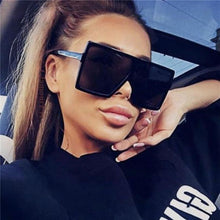 Load image into Gallery viewer, Oversized Luxury Trend New  Woman Sunglasses With Black Fashion Square Glasses And Big Frame Sunglasses In  Modern Glasses Famous Style
