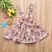 Load image into Gallery viewer, Luxury Modern Summer Fashion Toddler Kids Baby Girls Floral Printing Sleeveless Clothes Party  Strap Tutu Dress For Girls
