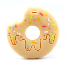 Load image into Gallery viewer, Gingerbread Man Raccoon Donut Silicone Teether Latex Free Teething Toy Baby Gift Food Grade Silicone
