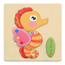Load image into Gallery viewer, Wooden 3D Stevvex Modern Interesting Baby Learning Puzzles for Children Cartoon Animal Fruit Puzzles Intelligence Kids Children Educational Toy

