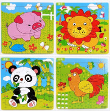 将图片加载到图库查看器，1 Pcs Animal Wooden Puzzles For Children In Wooden 3D Mosaic Puzzles Kids Educational Toys Design  For Baby Birthday Gifts
