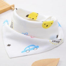 将图片加载到图库查看器，Cute Breathable Bibs Baby Feeding Cartoon Printing Super Absorbent Triangle Scarf Bib Cotton For Newborn Infant Girls And Boys
