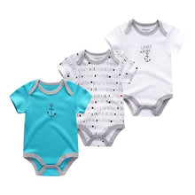 将图片加载到图库查看器，Modern 3PCS Baby Girl And Boy Newborn Boy Short Sleeve Baby Romper Jumpsuit Set For Boys and Girls
