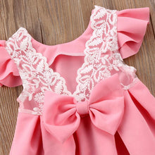 将图片加载到图库查看器，Luxury Modern Elegant Baby Girl Tops Bow Dresses Lace Ball Gown Tutu Party Dress Sundress Baby Girls Princess Clothing Style
