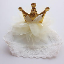 将图片加载到图库查看器，New Pink And Beige Crown Flowers Hairbands Girls Headbands Elastic Hair Band Kids Hair Accessories For Baby Girls
