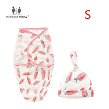 Load image into Gallery viewer, Baby Swaddle Blanket With Cap Swaddle Wrap Swaddling bag  Baby Sleeping Bag
