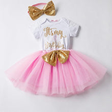将图片加载到图库查看器，Baby First Birthday Outfits Tutu Tulle for 1 Year Party Fluffy Pink Communion Toddler Christening Gown Dresses For Girls
