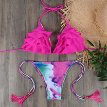 Load image into Gallery viewer, NEW Brazilian Bikini Set Sexy Push Up Swimwear Women's Swimsuit Bathing Suits Swimming Suit For Women Maillot De Bain E045
