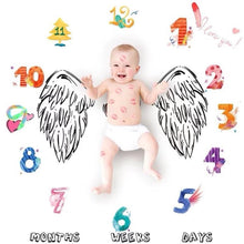 Load image into Gallery viewer, Cartoon Pattern  Baby Photo Props Background Blankets Play Mats Backdrop Cloth Calendar Photo Accessories Blanket For Baby
