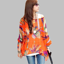 Load image into Gallery viewer, 4XL Plus Size Women Clothing 2018 Summer Blouses New Arrival Beach Cover-ups European Style Women's Casual Chiffon Tops Shirts
