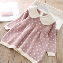 Load image into Gallery viewer, New Baby Winter Knitted Clothes Infant Toddler Tops Shirts For Baby Girls Retro Dress Design
