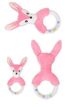 将图片加载到图库查看器，Modern Luxury Baby Rattle Toys Rabbit Plush Baby Cartoon Bed Toys for Newborn Educational Toy Rabbit Bear Hand Bells For Kids and Baby
