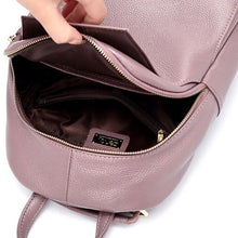 将图片加载到图库查看器，Zency Women's Genuine Leather Backpacks Ladies Fashion Travel Bags Femal Daily Holiday Knapsack Preppy Style Girl's Schoolbag

