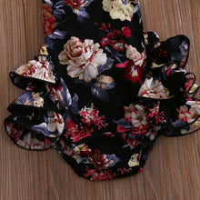 将图片加载到图库查看器，2PCS Newborn Toddler Baby Girls Clothes Flower Romper Sleeveless Jumpsuit Outfits Headband Clothes IWth Bow In Elegant Floral Design
