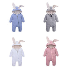 Load image into Gallery viewer, Modern New Lucury Newborn Baby Clothes Bunny Baby Rompers Cotton Hoodie Rabit Romper For Baby

