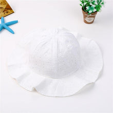 将图片加载到图库查看器，Baby Girl Summer Outdoor Beach Floral  Lovely Lace Princess  Bucket Sun Hat For Girls
