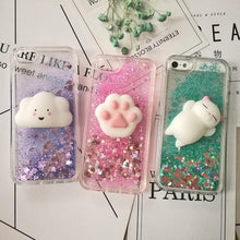 Load image into Gallery viewer, 3D  Cat Case For Iphone 5s Se 7 7 Plus Case Liquid Quicksand Glitter Silicone Case For Iphone 8 8 Plus X 6 6s Cover  Rubber Silicone Phone Case
