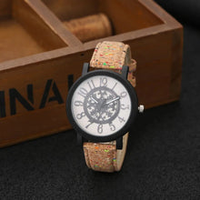 Load image into Gallery viewer, Fashion Wood Design Women's Watches Leather Quartz Ladies Clock Dropship Female Wristwatch Gift Sales reloj mujer montre femme
