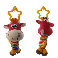 将图片加载到图库查看器，Colorful Baby Kids Rattle Toys Cartoon Animal Plush Hand Bell Baby Stroller Crib Hanging Rattles For Infant Baby Toys
