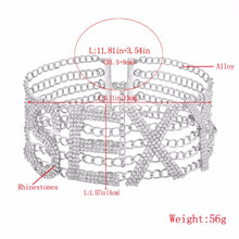 将图片加载到图库查看器，Rhinestone Choker Necklace Luxury Fashion Crystal Jewellery Sexy Word Chocker Bling  Glam Sparkly Women's Jewelry Accessories

