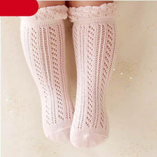 Load image into Gallery viewer, Modern Baby Girl Pure Cotton Summer High knee Mesh Breathable Cotton Long Girl Socks
