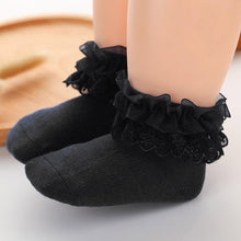 Load image into Gallery viewer, New Baby Socks Cute Lace Flower Bows Newborn Baby Girl Socks Cotton Princess Girls Socks
