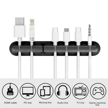 将图片加载到图库查看器，Cable Holder Silicone Cable Organizer Flexible USB Management Clips Holder For Mouse Keyboard Earphone Headset
