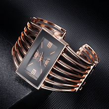 Load image into Gallery viewer, Elegant Womens Watch Luxury Fashion Rose Gold Bangle Bracelet Watch Women Dress Clock Female Lady Saati Girls Wristwatch For Women and Girls
