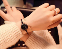 Load image into Gallery viewer, Small Gold Bangle Bracelet Luxury Watches Stainless Steel Retro Ladies Quartz Wristwatches Fashion Casual Women Dress Watch For Women and Girls
