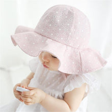 将图片加载到图库查看器，Baby Girl Summer Outdoor Beach Floral  Lovely Lace Princess  Bucket Sun Hat For Girls
