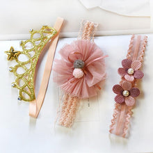 Load image into Gallery viewer, Luxury Modern Baby Headband Crown Flower Bows Hairband Baby Girl Headbands Newborn Hair Accessories Elastic Baby Hair Band
