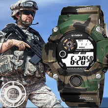 Load image into Gallery viewer, Shock Military Army Mens Watch In Camouflage  Style With LED Digital Back Light With Luminous  Effect
