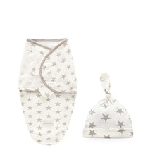 将图片加载到图库查看器，Baby Swaddle Blanket With Cap For Newborn Wrap Cotton Swaddling Bag Baby Envelope Sleep sack  Blanket .
