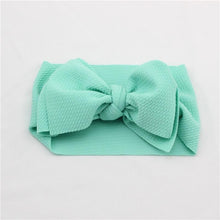 Load image into Gallery viewer, Adjustable Big Bow Headwrap  Top Knot Headbands Over Sized Bow Hair Turban for Newborn Girl
